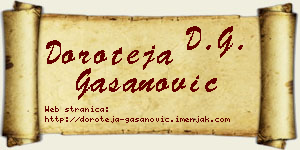 Doroteja Gašanović vizit kartica